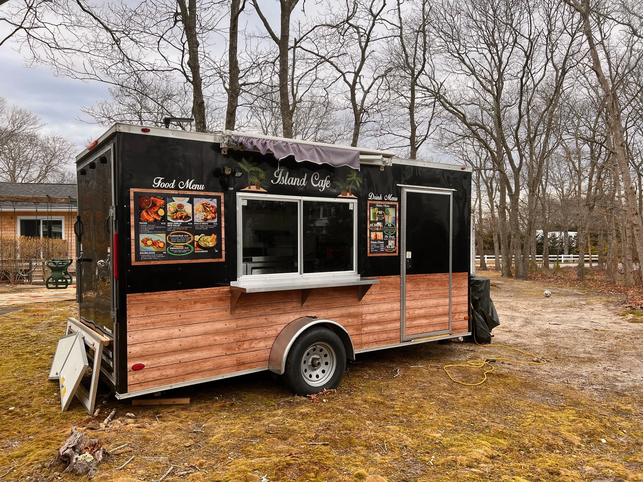 Island Cafe Food Trailer Wrap