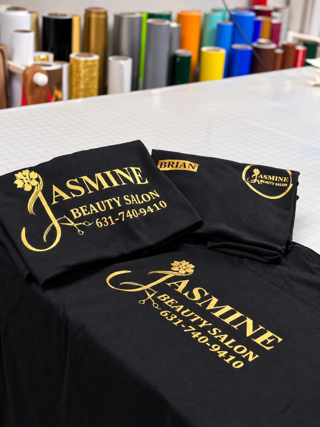 Jasmine Beauty Salon Staff Shirts, Riverhead, NY