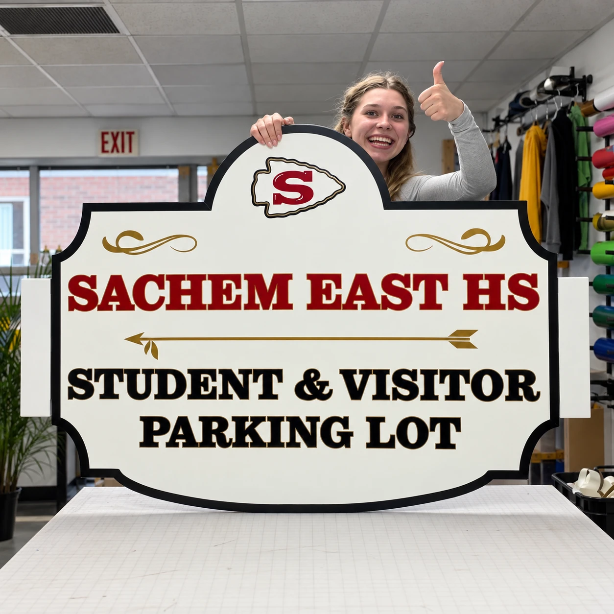 Sachem East High School Parking Sign, Farmingville, NY