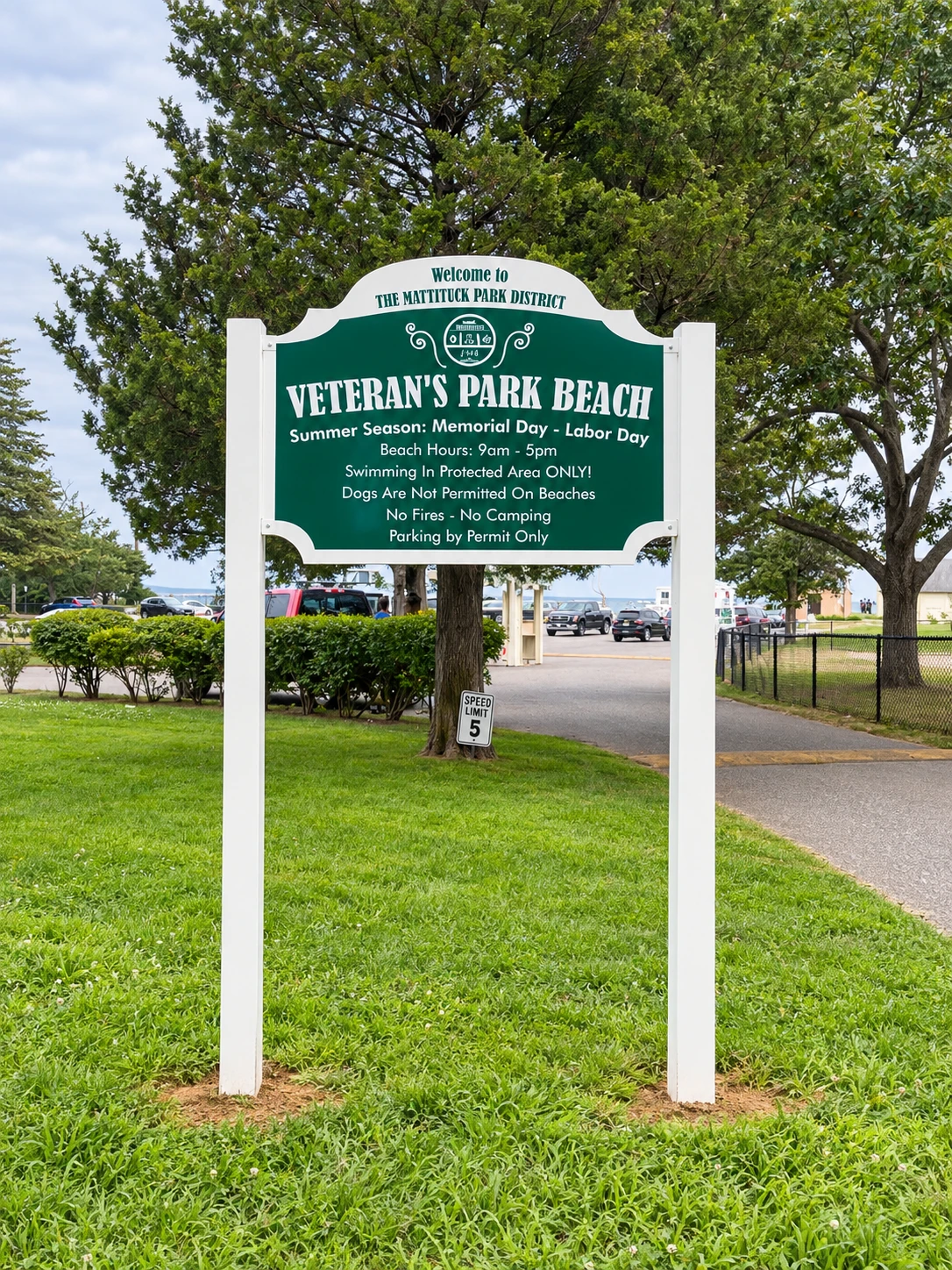 Veteran's Park Beach Sign, Mattituck, NY